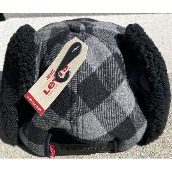 Levis Men's Corduroy and Sherpa Hunter Hat with Ear Flaps - Picture 4 of 6